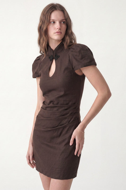 Mini Dress with Collar Detail