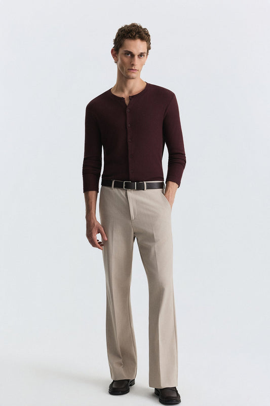 T-Shirt with Button Closure and Drawstring
