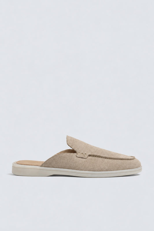 Thick-Soled 100% Suede Sabot