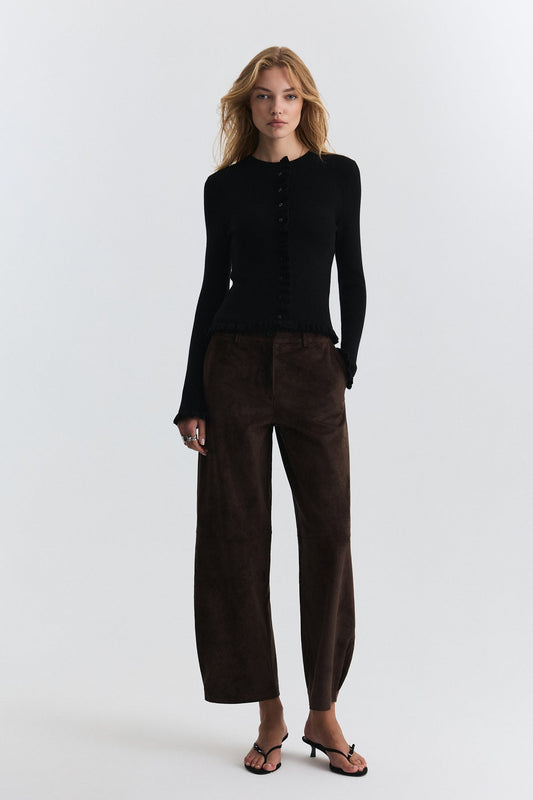 Sweater with Ruffled Details