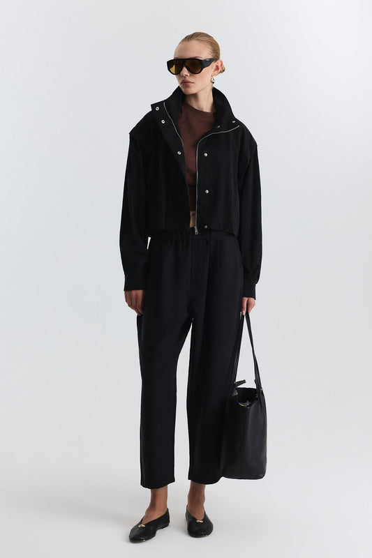 Stand-Up Collar Bomber Jacket