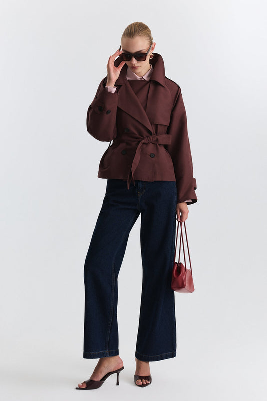 Short Trench Coat with Belt BA26Y517