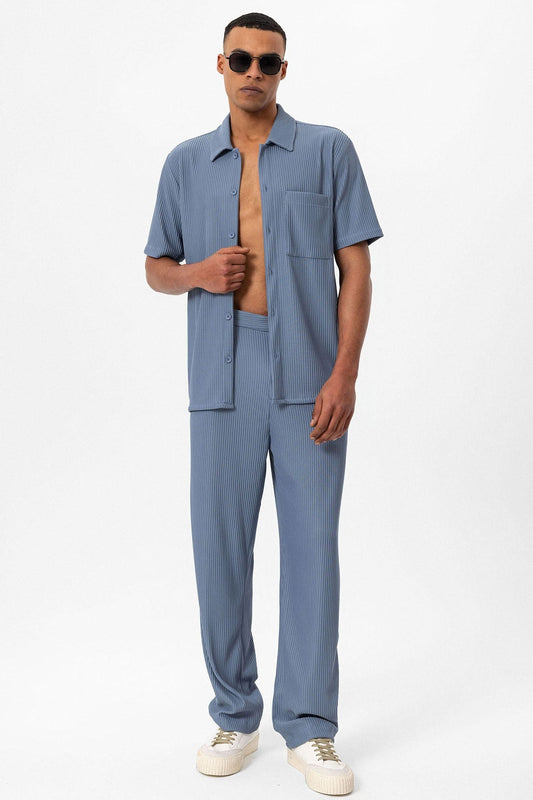 Antioch Ribbed Short-Sleeve Men's Shirt
