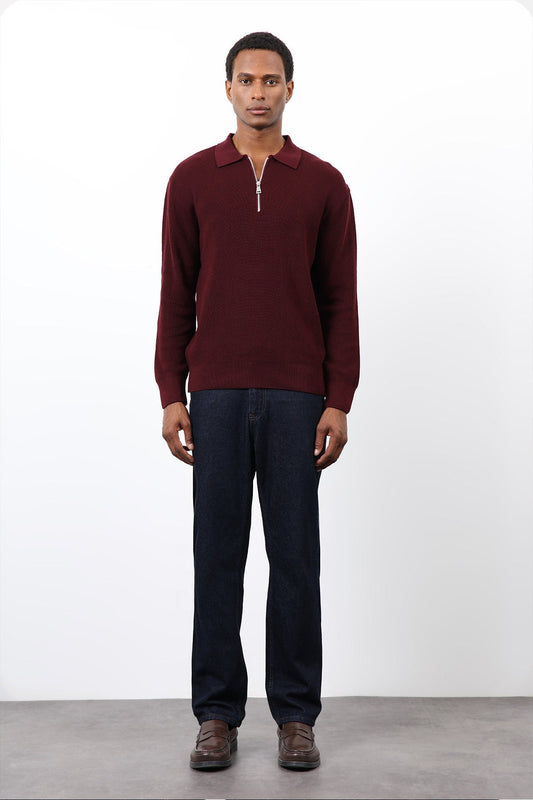 Antioch Men's Zipper-Front Knit Sweater