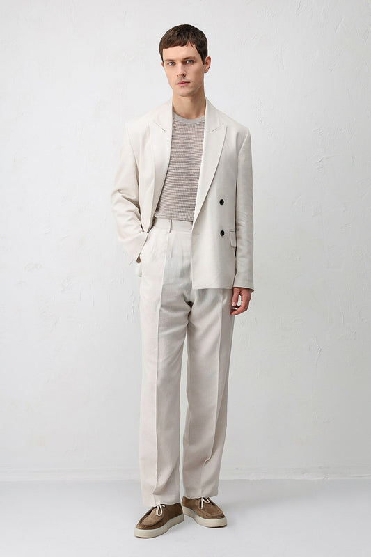 Relax Fit Men's Blazer Jacket in a Linen Blend