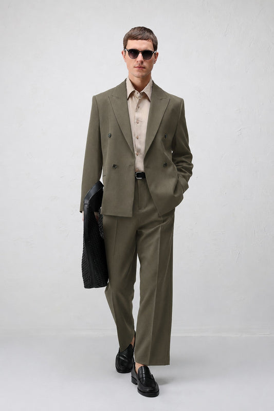 Relax Fit Double-Breasted Men's Blazer