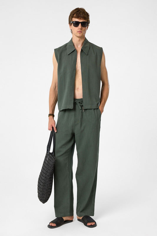 Antioch Textured Polo-Neck Men's Vest