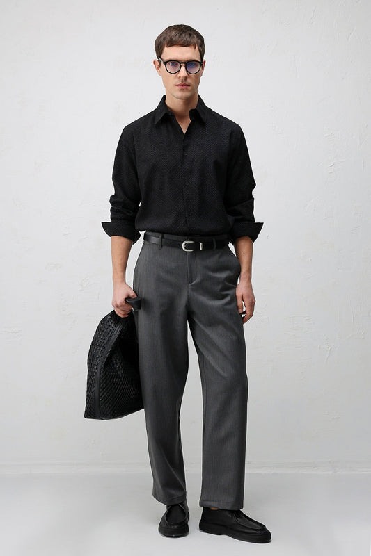 Antioch Men's Shirt with Modal Blend and Textured Fabric