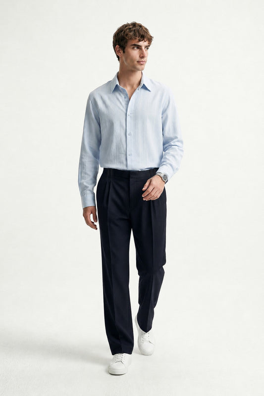 Men's Striped Shirt with Modal Blend