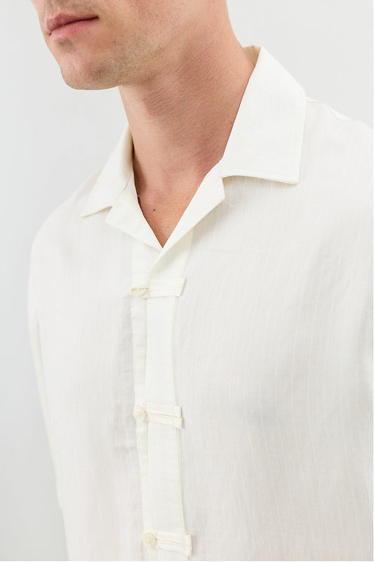 Patterned Lyocell Men's Relaxed-Fit Shirt