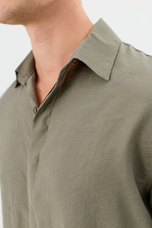 Men's Crop-Fit Shirt with Modal Blend