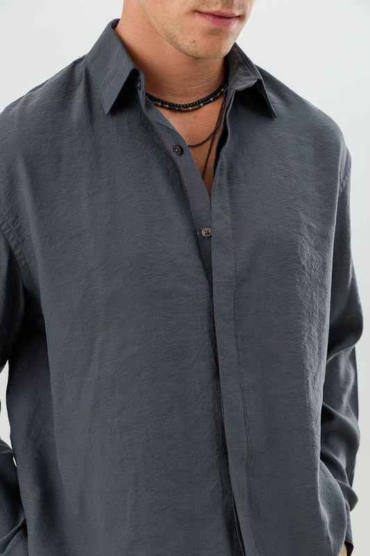 Men's Crop-Fit Shirt with Modal Blend