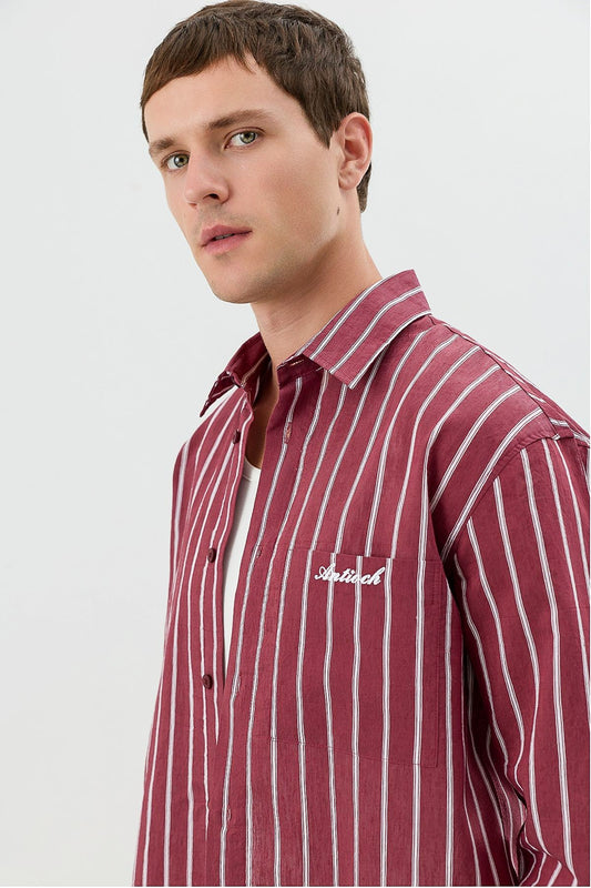 Men's Boxy-Fit Shirt with Linen Blend