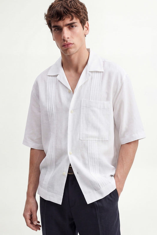 Striped Linen-Blend Shirt