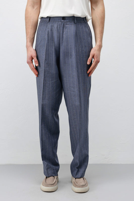 Antioch Linen-Blend Striped Men's Pants