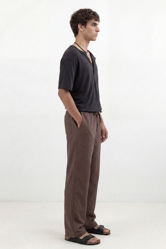 Men's Striped Pants with Modal Blend