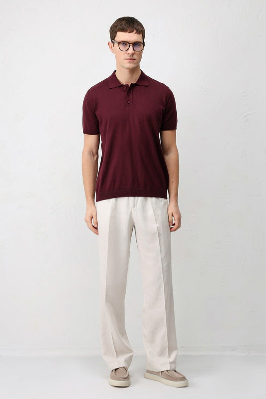Antioch Comfort Slim Polo-Neck Men's Knit T-Shirt