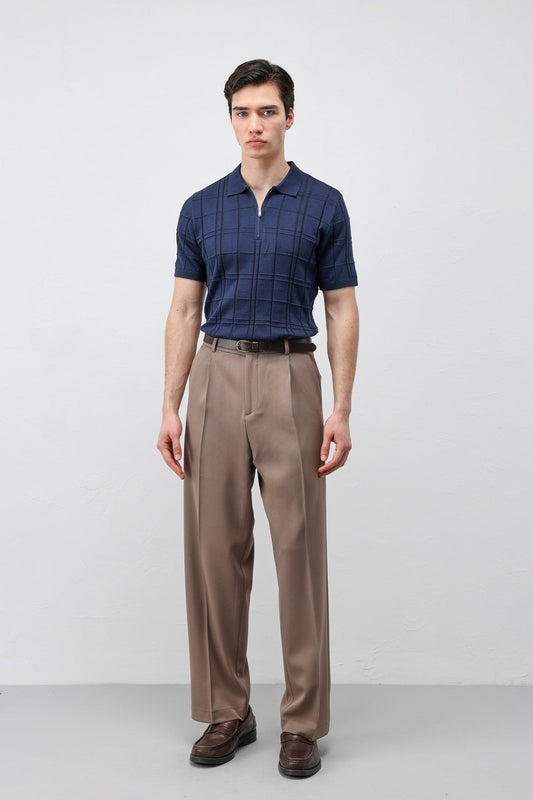 Men's Checkered Knit T-Shirt