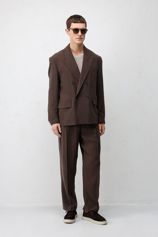 Men's Relaxed-Fit Blazer Jacket in a Modal Blend