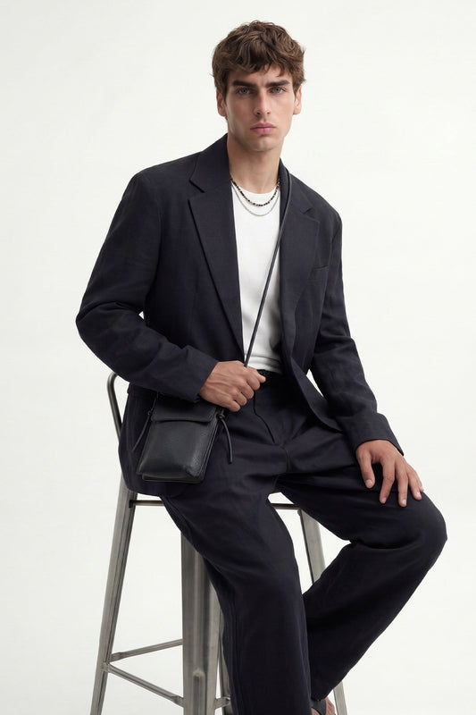 Relaxed-Fit Blazer Jacket with Modal Blend