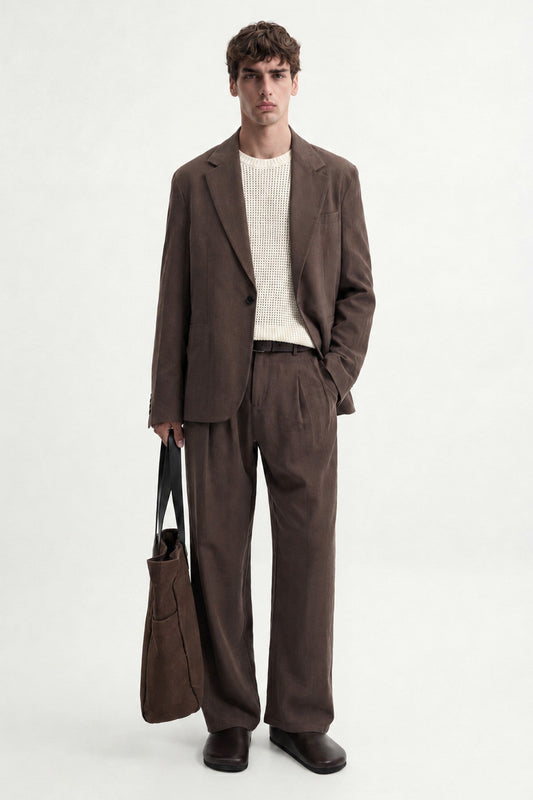 Relaxed-Fit Blazer Jacket with Modal Blend