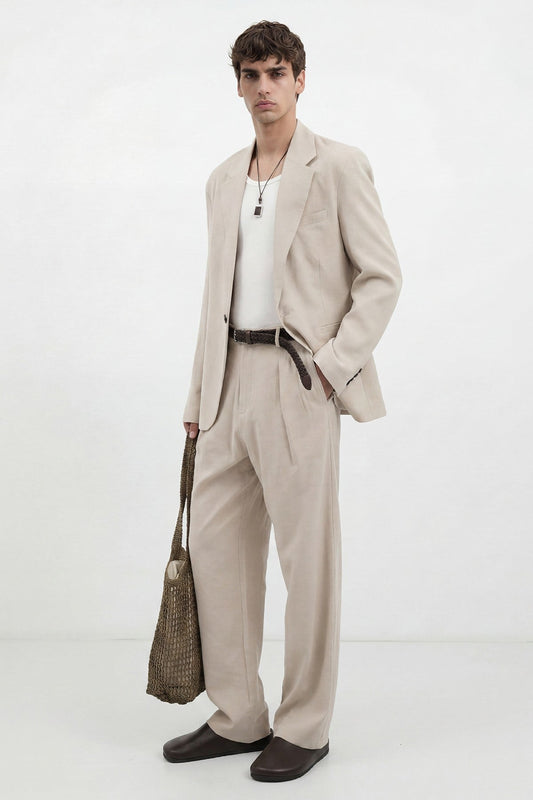 Antioch Modal-Blend Relaxed-Fit Blazer Jacket