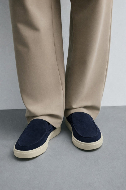 Antioch Stitched-Toe Suede Leather Moccasins
