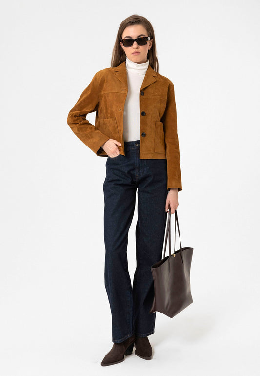 Antioch Women's Faux Suede Crop Jacket