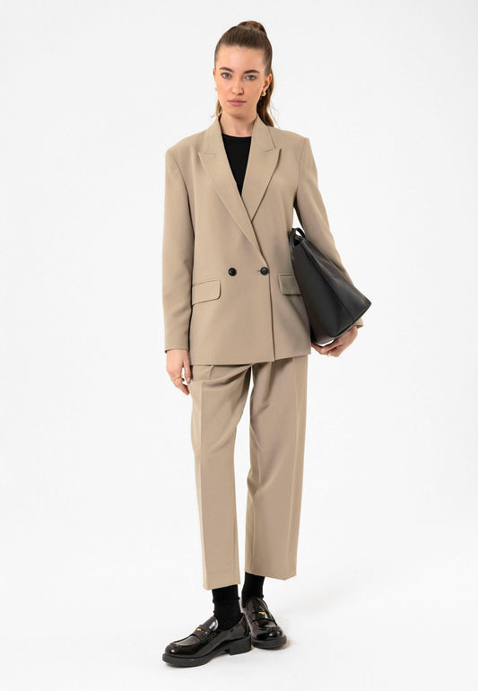 Antioch Women's Double-Breasted Oversized Blazer Jacket