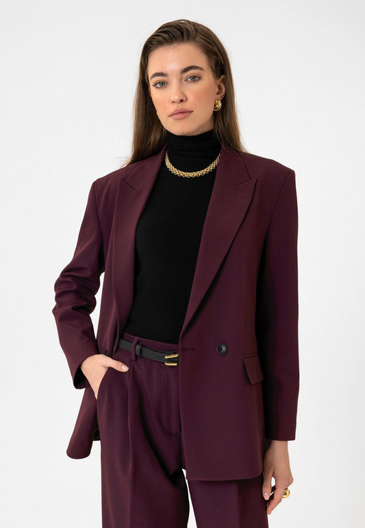 Antioch Women's Double-Breasted Oversized Blazer Jacket