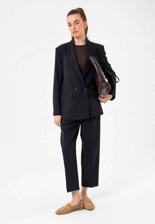 Antioch Women's Double-Breasted Oversized Blazer Jacket