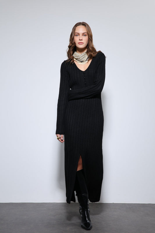 Antioch Slit-Detail Knit Dress