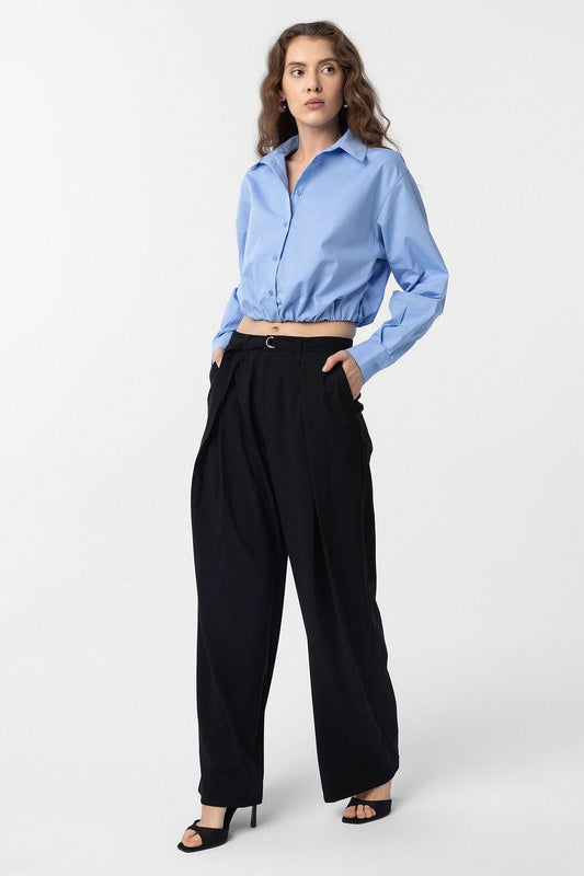 Antioch Women's Arched-Waist Pleated Pants