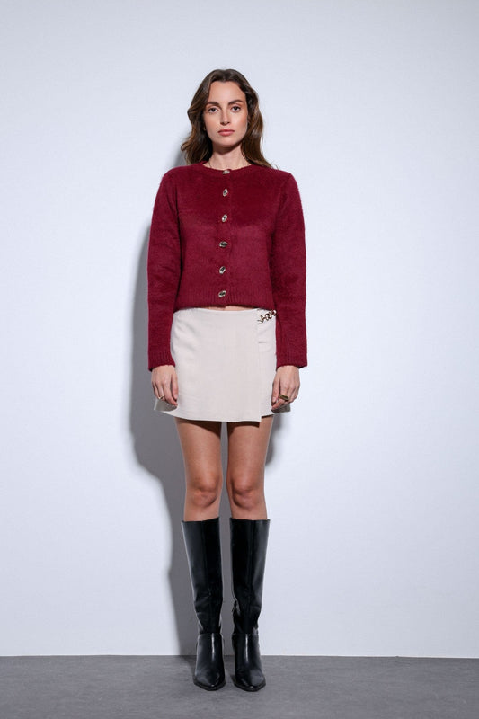 Antioch Pleated Shorts with Chain Detail