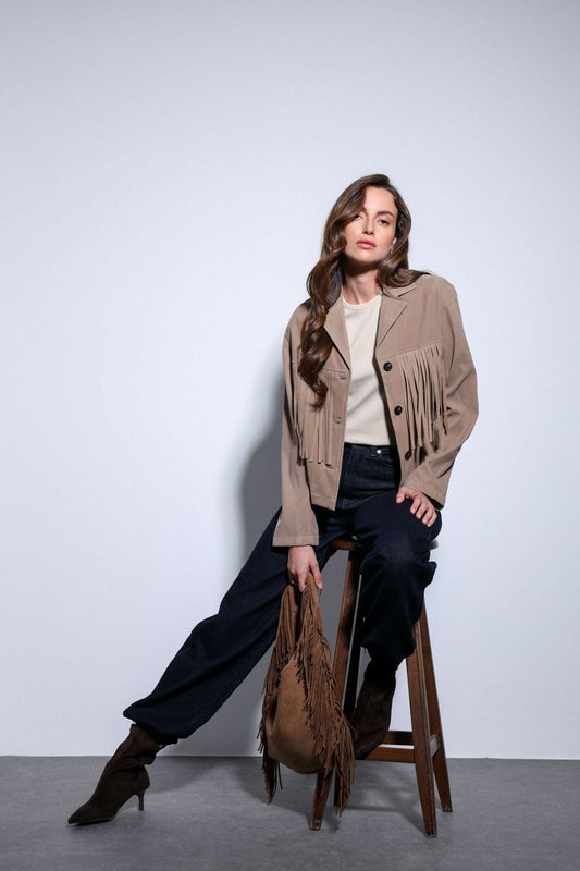 Antioch Fringe-Detailed Suede Women's Jacket