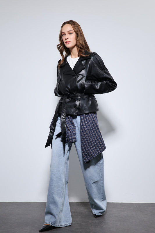 Antioch Arched Faux Leather Jacket