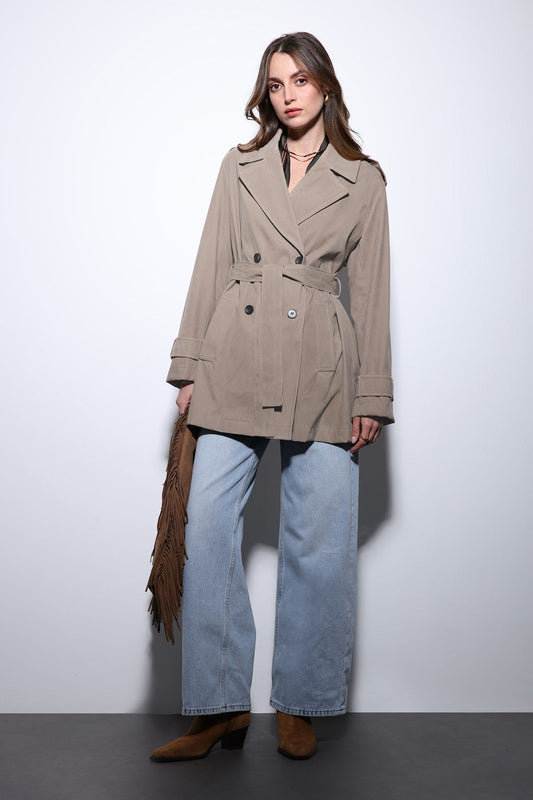 Antioch Suede-Look Women's Trench Coat