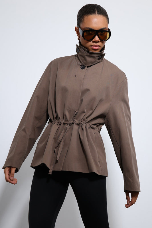Antioch Short Trench Coat with Adjustable Waist