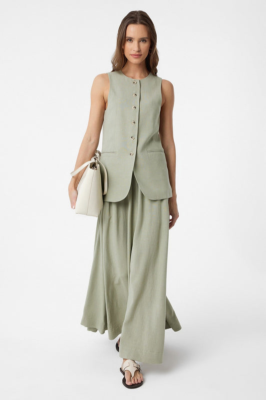 Antioch Women's Long Vest with Linen Blend