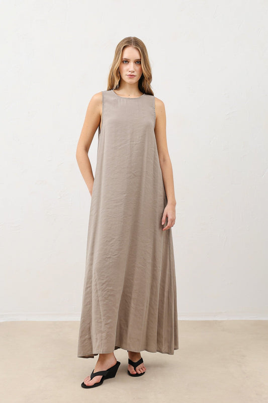 Antioch Draped Halter-Neck Midi Dress