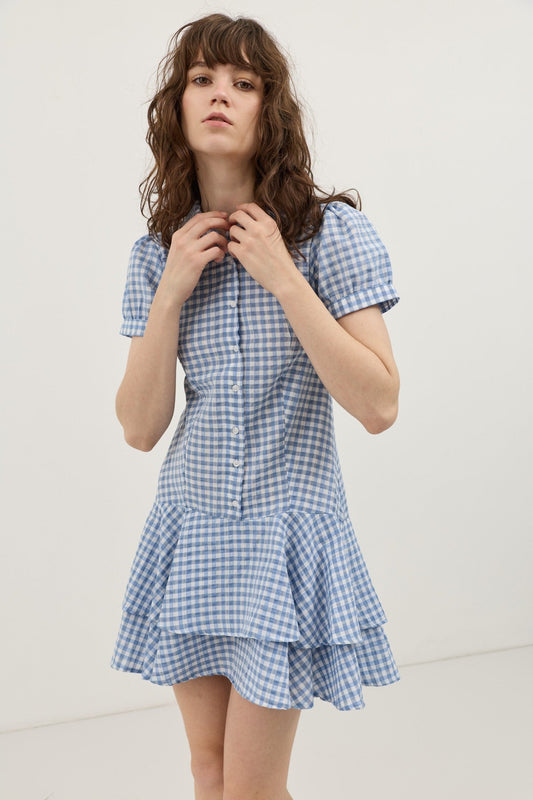 Women's Polka-Dot Ruffle Dress