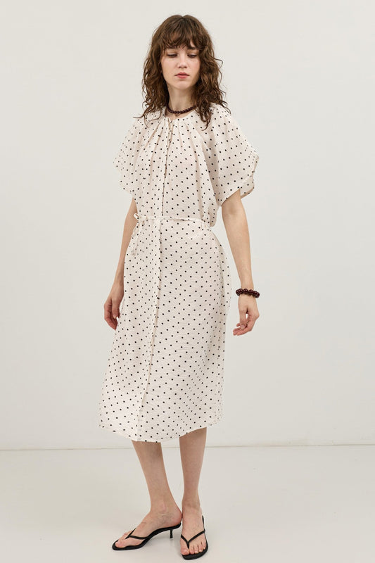 Polka-Dot Midi Dress