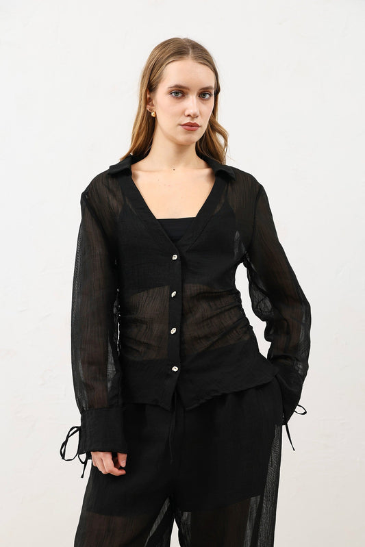 Antioch V-Neck Semi-Sheer Women's Shirt