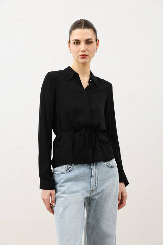 Antioch Women's Shirt with a Tie-Front Neckline