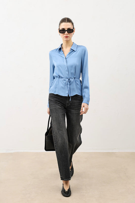 Antioch Women's Shirt with a Tie-Front Neckline