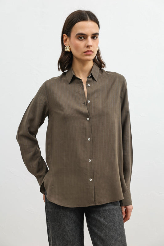 Antioch 100% Lyocell Striped Women's Shirt