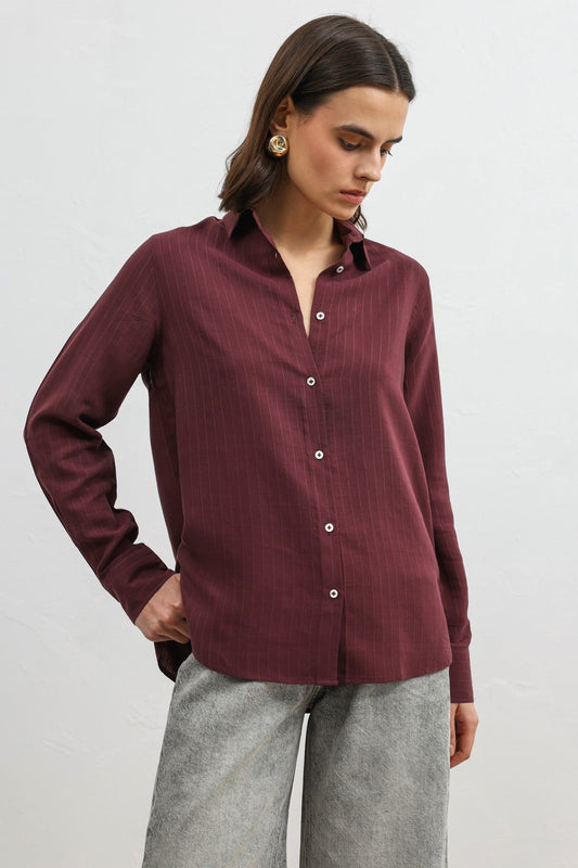 Antioch 100% Lyocell Striped Women's Shirt