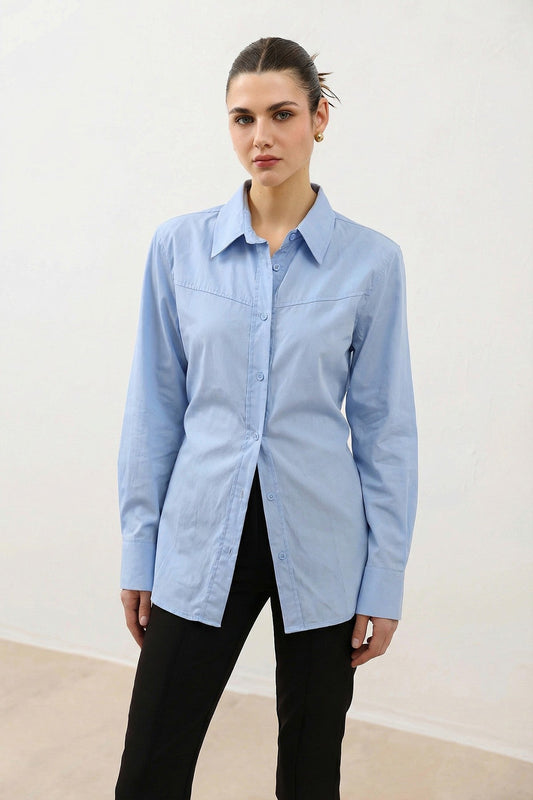 Antioch V-Neck Poplin Women's Shirt