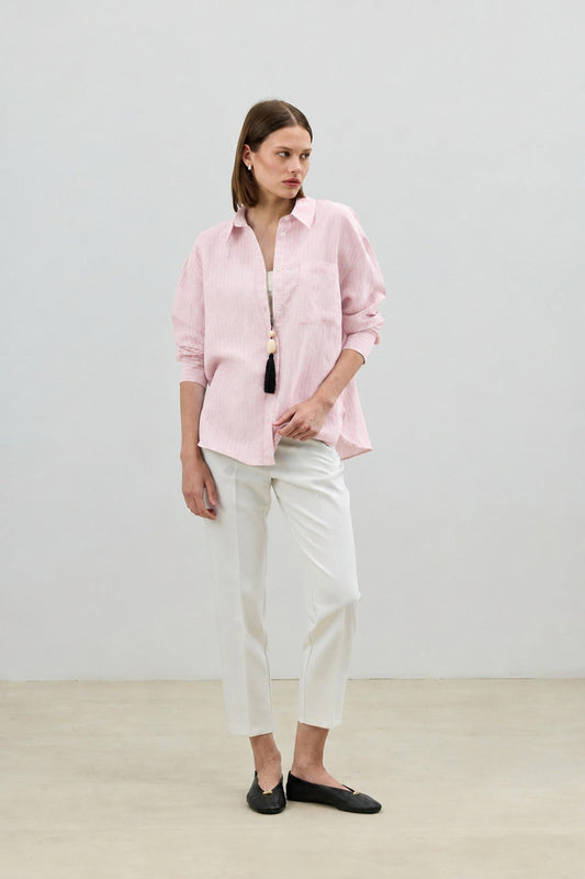 Women's Striped Shirt with Modal Blend