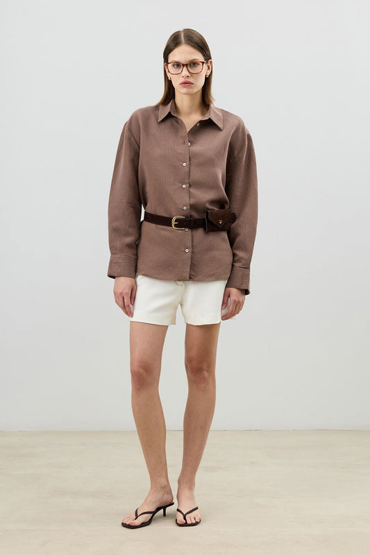Antioch Women's Striped Shirt with Modal Blend